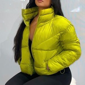 Chartreuse Puffer Jacket